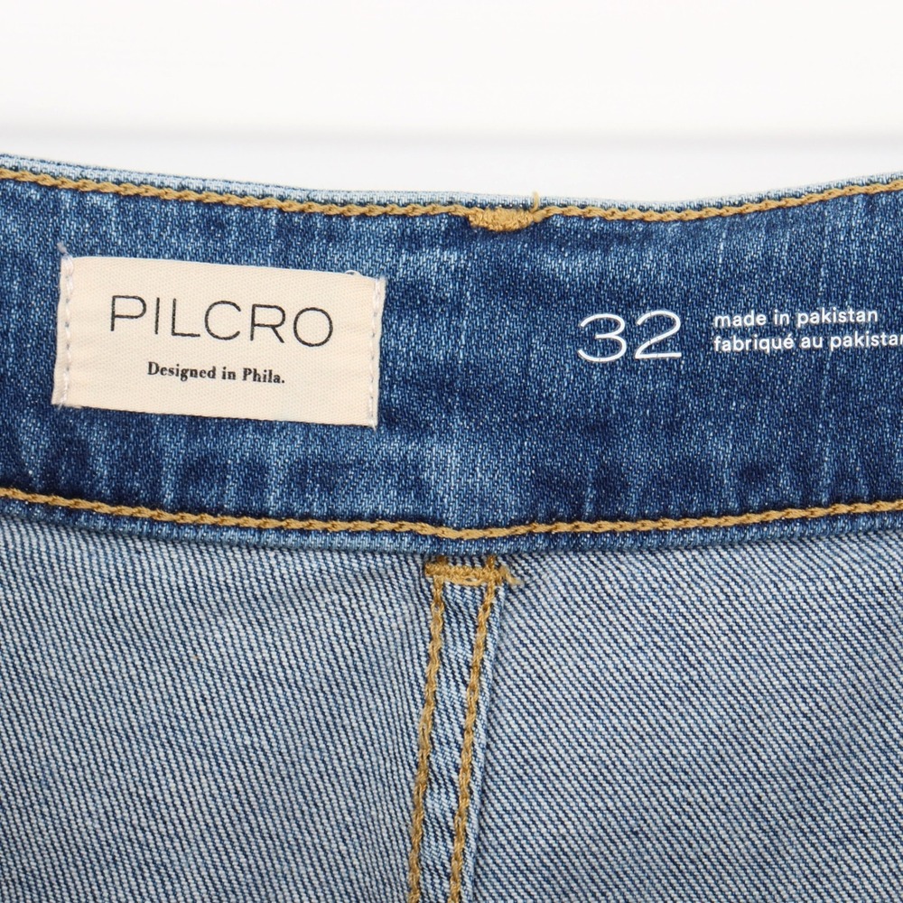 Pilcro Anthropologie Wanderer Mid-Rise Relaxed Jeans Blue Medium Wash Size 32 - Picture 5 of 10